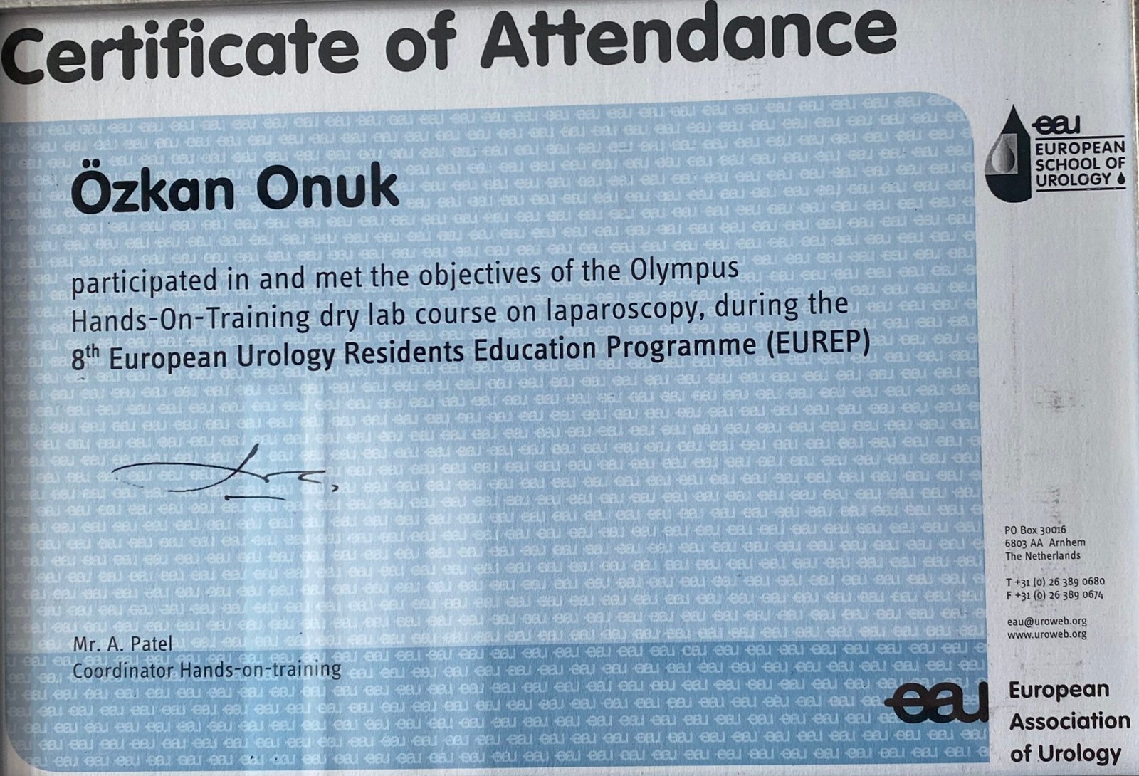 European School of Urology